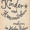 Kinder- und Hausmärchen