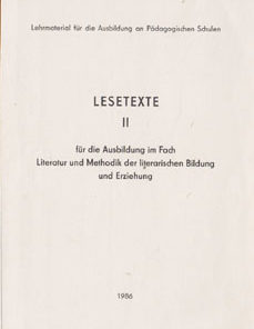 Lesetexte II für die Ausbildung im Fach Literatur und Methodik