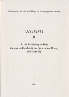 Lesetexte II für die Ausbildung im Fach Literatur und Methodik