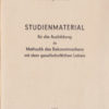 Studienmaterial für die Ausbildung in Methodik des Bekanntmachens mit dem gesellschaftlichen Leben