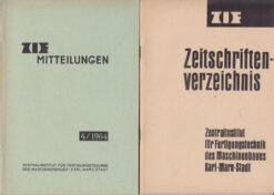 ZIF Karl-Marx-Stadt Zentralinstitut Fertigungstechnik Maschinenbau 6 Broschüren