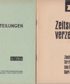 ZIF Karl-Marx-Stadt Zentralinstitut Fertigungstechnik Maschinenbau 6 Broschüren