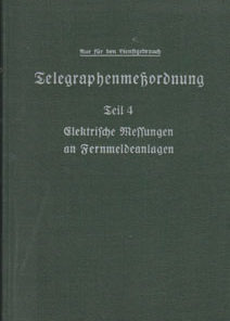 Telegraphenordnung Teil 4 Reichspost