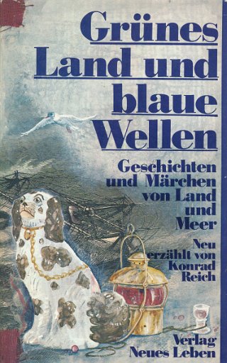 Grünes Land und blaue Wellen