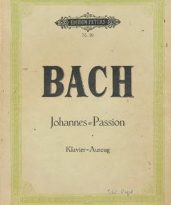 Bach - Johannes Passion, Notenbuch