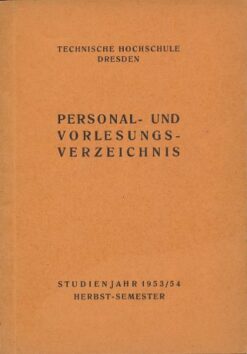 Personal- und Vorlesungsverzeichnis