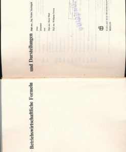 Betriebswirtschaftliche Formeln und Darstellungen