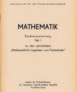 Mathematik Studienanleitung Teil 1  DDR-Lehrmaterial