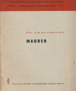 Maurer Ausbildungsunterlagen  DDR-Lehrmaterial