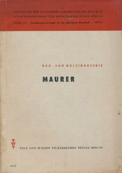 Maurer Ausbildungsunterlagen  DDR-Lehrmaterial