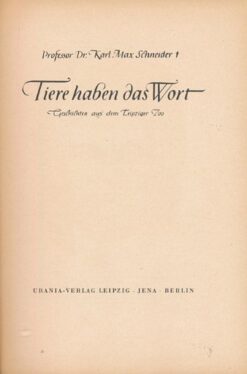 Tiere haben das Wort