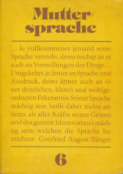 Muttersprache Klasse 6 DDR-Lehrbuch