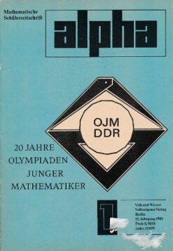 alpha 1981/1 Mathematische Schülerzeitschrift DDR