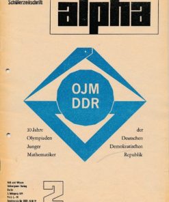 alpha 1971/2 Mathematische Schülerzeitschrift DDR