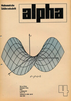 alpha 1972/4 Mathematische Schülerzeitschrift DDR