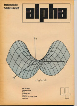 alpha 1973/4 Mathematische Schülerzeitschrift DDR