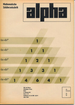 alpha 1974/6 Mathematische Schülerzeitschrift DDR