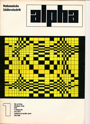 alpha 1975/1 Mathematische Schülerzeitschrift DDR