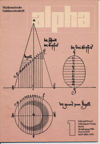 alpha 1986/1 Mathematische Schülerzeitschrift DDR