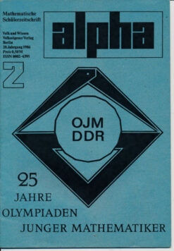 alpha 1986/2 Mathematische Schülerzeitschrift DDR
