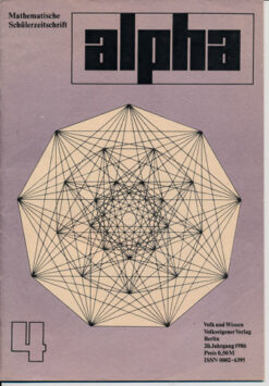 alpha 1986/4 Mathematische Schülerzeitschrift DDR