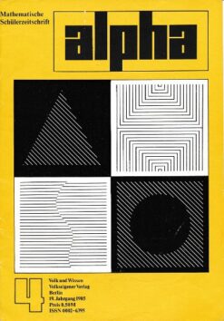 alpha 1985/4 Mathematische Schülerzeitschrift DDR
