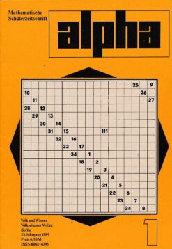 alpha 1989/1 Mathematische Schülerzeitschrift DDR