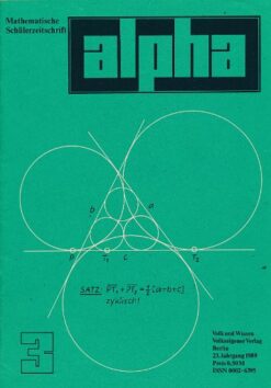 alpha 1989/3 Mathematische Schülerzeitschrift DDR