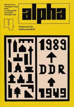 alpha 1989/4 Mathematische Schülerzeitschrift DDR