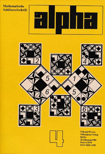 alpha 1988/4 Mathematische Schülerzeitschrift DDR