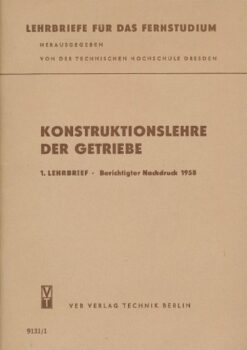 Konstruktionslehre der Getriebe   DDR-Lehrheft