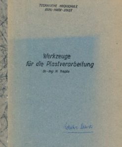 Werkzeuge für die Plastverarbeitung  DDR-Broschüre