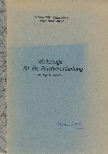 Werkzeuge für die Plastverarbeitung  DDR-Broschüre