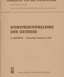 Konstruktionslehre der Getriebe   DDR-Lehrheft