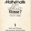 Lösungsheft Mathematik zum Lehrbuch Klasse 7  DDR-Lehrmaterial