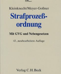 Strafprozeßordnung