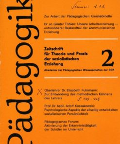 Pädagogik - für Theorie und Praxis der sozialistischen Erziehung, Heft 2