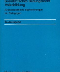 Sozialistisches Bildungsrecht Volksbildung