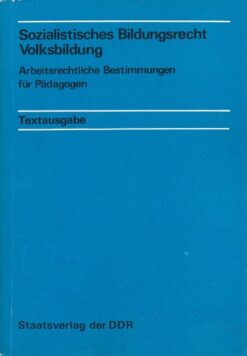 Sozialistisches Bildungsrecht Volksbildung