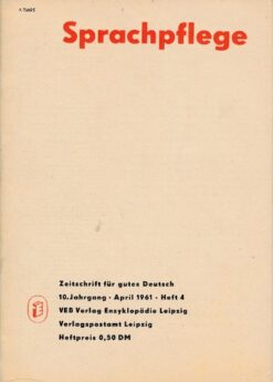 Sprachpflege Heft 3, 4 und 8