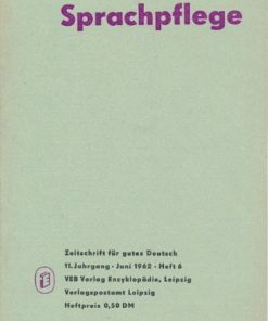 Sprachpflege  Heft 4, 5, 6 und 9/1962