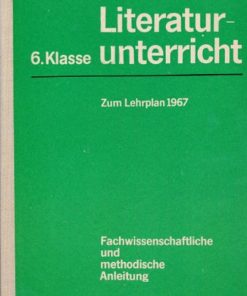 Literaturunterricht 6.Klasse  DDR-Lehrerbuch