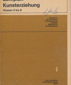 Lehrplan Kunsterziehung Klassen 5 bis 9  DDR-Lehrermaterial