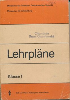 Lehrpläne Klasse 1  DDR-Lehrmaterial
