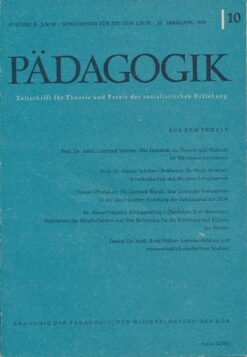 Pädagogik Heft 5, 6, 7, 9 und 10/1970
