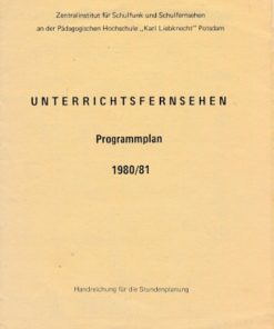 Unterrichtsfernsehen Programmplan 1980/81