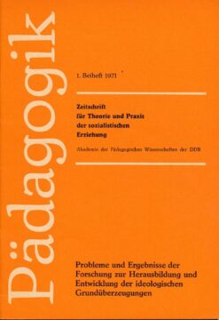 Pädagogik Beiheft 1 bis 4/1971  DDR