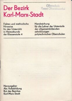 Der Bezirk Karl-Marx-Stadt  DDR-Lehrermaterial