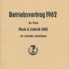Betriebsvertrag 1962 der Firma Plank & Liebrich OHG, Karl-Marx-Stadt