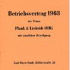 Betriebsvertrag 1963 der Firma Plank & Liebrich OHG, Karl-Marx-Stadt